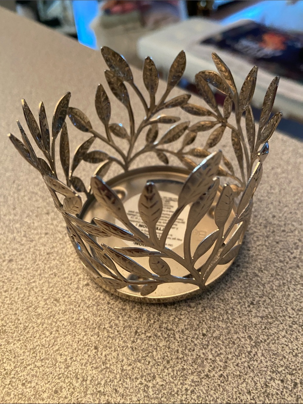 Bath & Body Works Silver Leaf Tea Light Holder